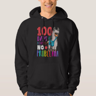 Sudadera 100 Days of School No Probllama Llama Happy 100th 