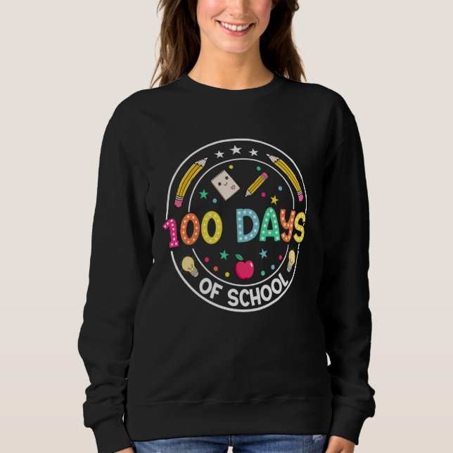 Sudadera 100 Days of School Pencil 100th Day of School Boys (Anverso)