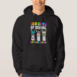 Sudadera 100 Days Of School Shirt No Probllama Llama 100th 