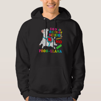 Sudadera 100 Days Of School Shirt No Probllama Llama 100th 
