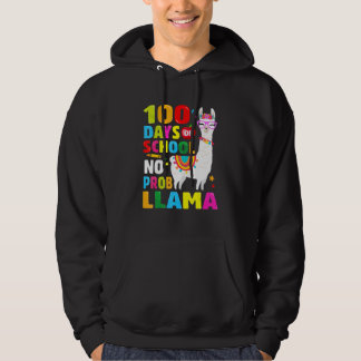 Sudadera 100 Days of School Shirt No Probllama Llama 100th