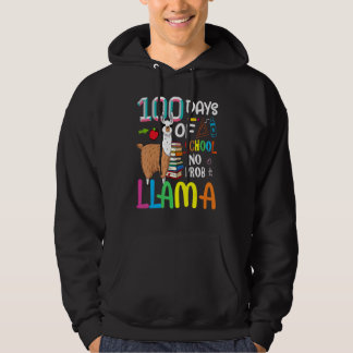 Sudadera 100 Days Of School Shirt No Probllama Llama 100th 