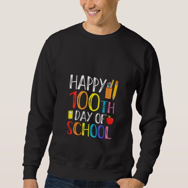 Sudadera 100 Days Of School Teacher And Student (Anverso)