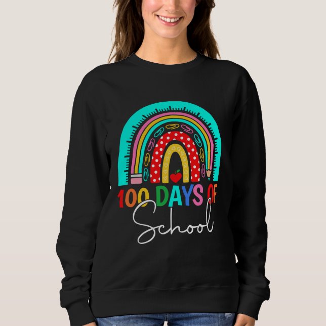 Sudadera 100 Days Of School Teacher Kids 100th Day Of Schoo (Anverso)