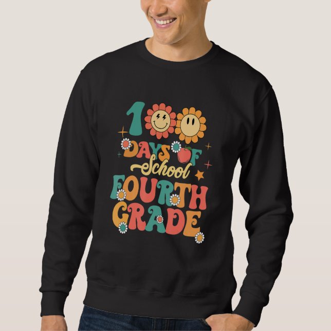 Sudadera 100 Days Of School Teachers Women Girls Happy 100t (Anverso)