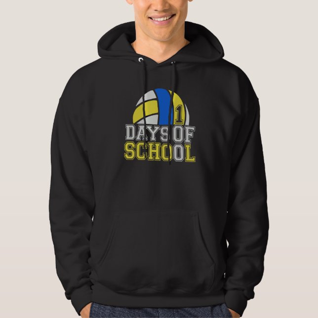 Sudadera 100 days of school volleyball sports teacher happy (Anverso)