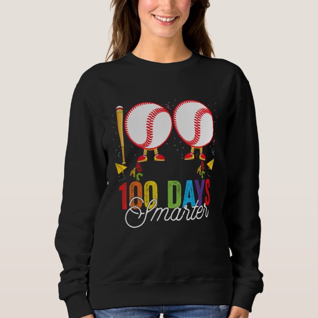 Sudadera 100 days smarter Baseball For Teachers And Kids St (Anverso)