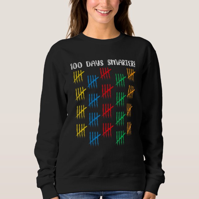 Sudadera 100 Days Smarter Cute Student Boys Girls 100 Days  (Anverso)