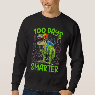Sudadera 100 Days Smarter Dinosaur Rex   Kids Boys Toddler