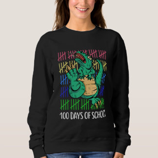 Sudadera 100 Days Smarter Happy 100th Day of School Dinosau