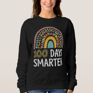 Sudadera 100 Days Smarter Happy 100th Day Of School Rainbow