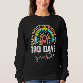 Sudadera 100 Days Smarter Happy 100th Day Of School Rainbow