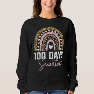 Sudadera 100 Days Smarter Happy 100th Day Of School Rainbow
