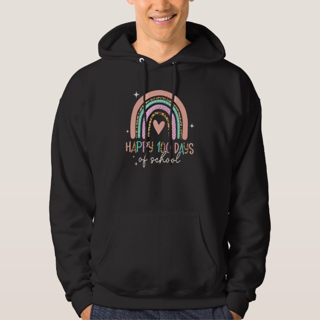 Sudadera 100 Days Smarter Happy 100th Day Of School Student (Anverso)