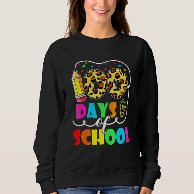 Sudadera 100 Days Smarter Happy 100th Day Of School Student (Anverso)