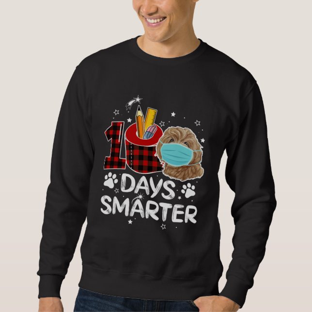 Sudadera 100 Days Smarter Poodle Masked Happy 100 Days Of S (Anverso)