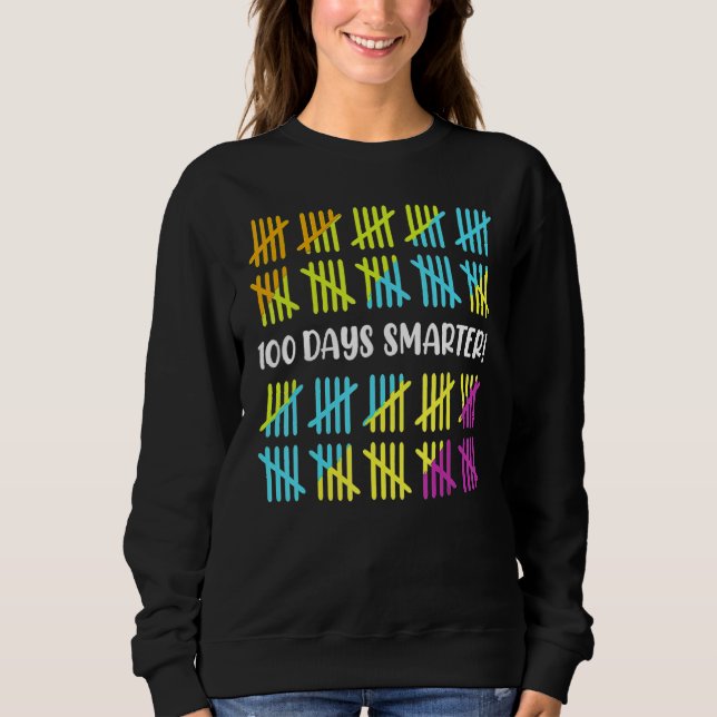 Sudadera 100 Days Smarter School Celebration 100 Days Of Sc (Anverso)