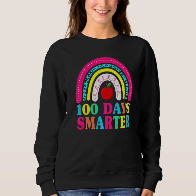 Sudadera 100 Days Smarter Teacher Or Student 100th dayLeopa (Anverso)