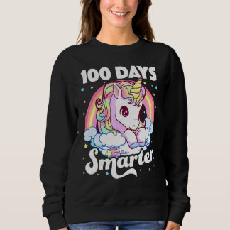 Sudadera 100 Days Smarter Unicorn Girls Teacher 100th Day O