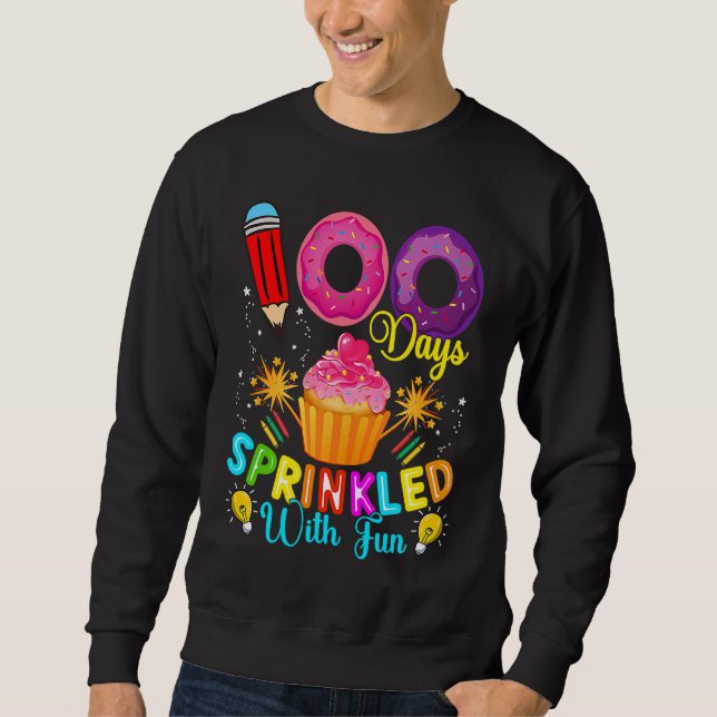 Sudadera 100 Days Sprinkled With Fun Cupcake 100th Day Of S (Anverso)