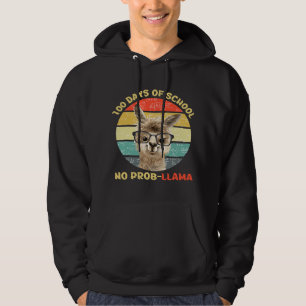 Sudadera 100 Día De La Escuela No Probllama Llama Alpaca Ma