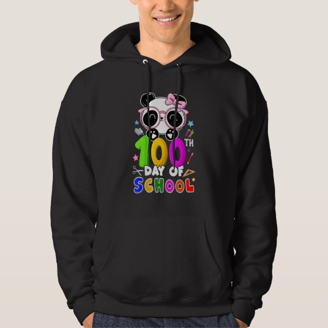 Sudadera 100° Día De La Escuela Panda Maestro Virtual De Ap (Anverso)