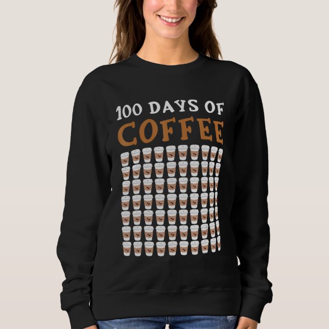 Sudadera 100° Día De La Escuela Profesor De Café 100 Copa D (Anverso)