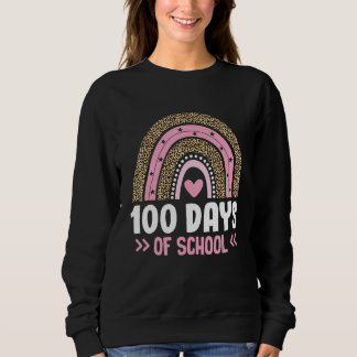 Sudadera 100° Día de Maestros escolares niños con arcoiris