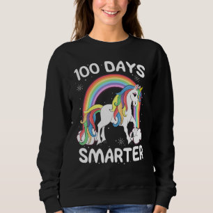 Sudadera 100 días Chicas más inteligentes niños Unicorn Rai