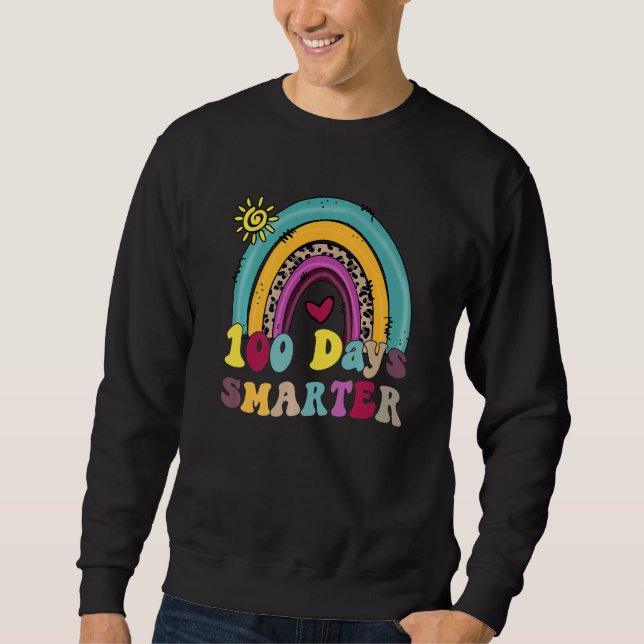 Sudadera 100 días de alumno maestro arcoiris 100 días (Anverso)