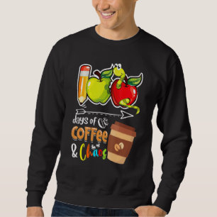 Sudadera 100 días de café y caos 100 días de clases