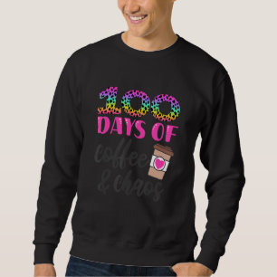 Sudadera 100 días de café y caos 100 días de escuela T