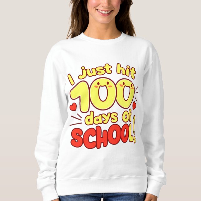 Sudadera 100 días de diseño de estilo Kawaii (Anverso)