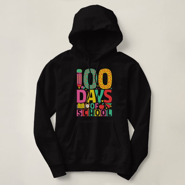 Sudadera 100 días de edad escolar 100 días 100 días (Diseño del anverso)
