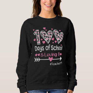 Sudadera 100 Días de Escuela & Amando la Vida de Maestro Ni