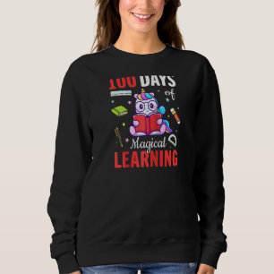 Sudadera 100 Días De Escuela De Aprendizaje Magico Unicorni