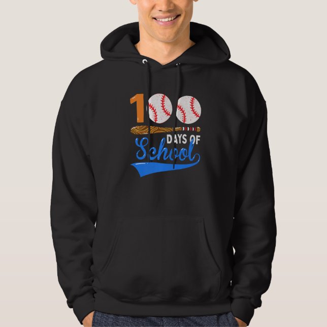 Sudadera 100 días de escuela de béisbol 100th Day Premium (Anverso)