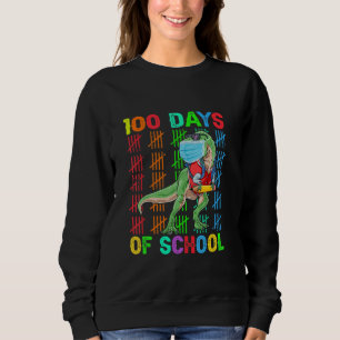 Sudadera 100 Días De Escuela Dinosaurio Rex Con Máscara Int