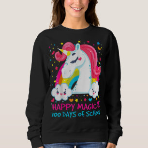 Sudadera 100 Días De Escuela Unicornio 100 Días