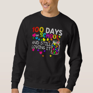 Sudadera 100 Días De Escuela Y Todavía Lo Amo Corazones Lin