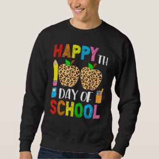 Sudadera 100 Días De Maestra Y Estudiante De Leopardo En La