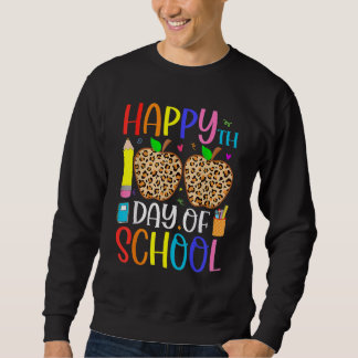 Sudadera 100 Días De Maestra Y Estudiante De Leopardo Escol