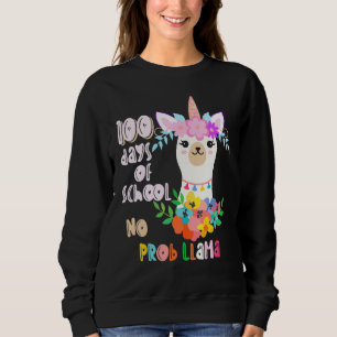 Sudadera 100 Días De Maestría Llama Unicornio Chicas