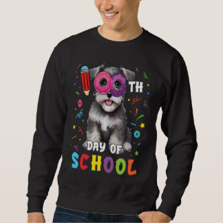 Sudadera 100 días del Día de la Escuela Schnauzer Dog Donut