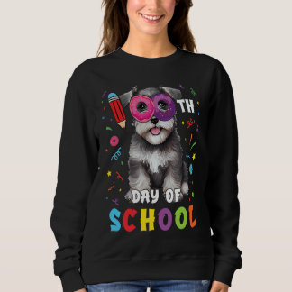 Sudadera 100 días del Día de la Escuela Schnauzer Dog Donut