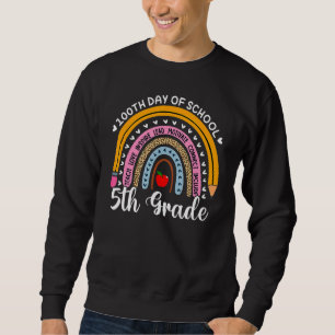 Sudadera 100 días del Día del Maestro Arcoiris 5° Día del M