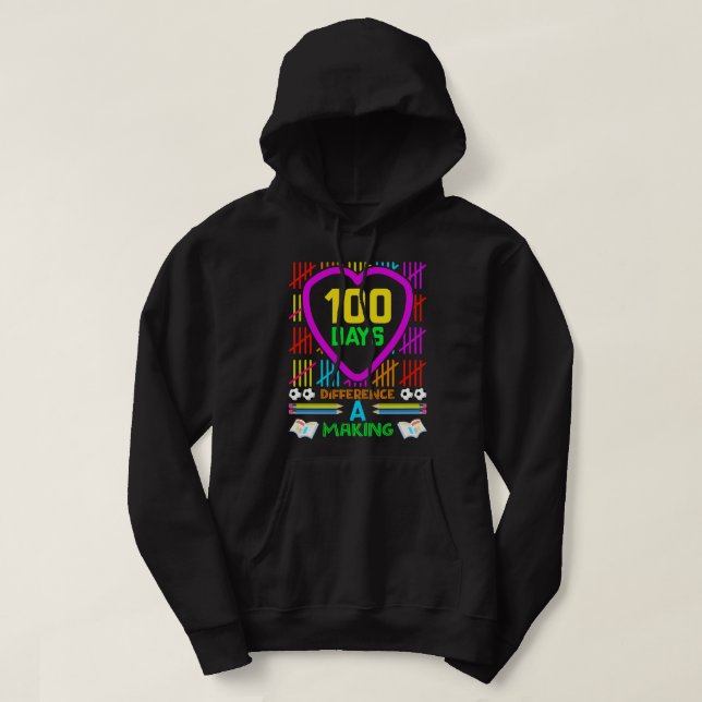 Sudadera 100 días diferentes a la vista (Diseño del anverso)