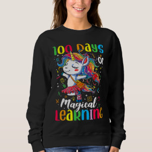 Sudadera 100 Días Escolares De Gir Preescolar De Unicornio