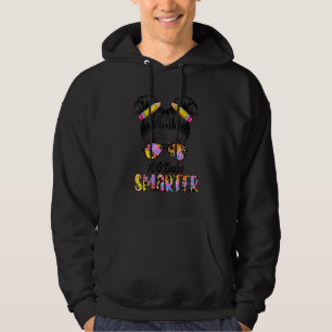Sudadera 100 días más inteligente tie Dye Messy Bun 100th D