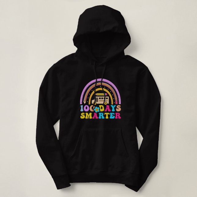 Sudadera 100 días más inteligentes 100 días de carga escola (Diseño del anverso)